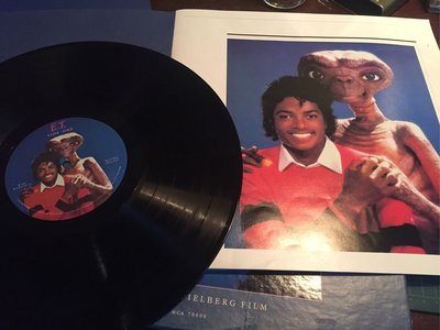 E.T. Michael Jackson 麥可傑克森 黑膠唱片 有聲音樂故事 電影 外星人 稀有收藏 史蒂芬史匹柏 昆西瓊斯