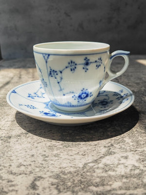 【Vintage中古】丹麥皇家哥本哈根平邊唐草咖啡杯qw36