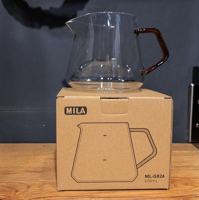【多塔咖啡】MILA 簡約質感錐形咖啡壺 600ml 彩柄玻璃壺 可微波 耐熱玻璃壺 手沖咖啡玻璃壺 玻璃下座