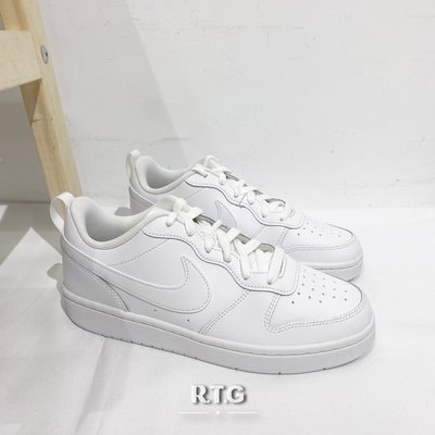 【RTG】NIKE COURT BOROUGH LOW 2 GS 全白 小白鞋 休閒 皮革 女鞋 BQ5448-100