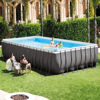 INTEX 26374超大型長方形家庭水池套裝  別墅配套游泳池
