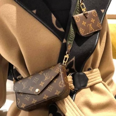 【COCO 精品專賣】LV 爆款 三合一 卡其綠 背帶 多功能 組合包 腰包 M80091 現貨