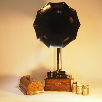 1905年愛迪生蠟筒留聲機 天鵝頸