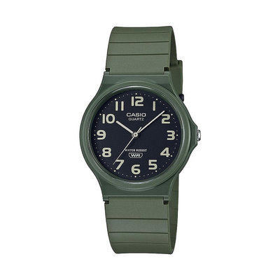 [專業] 軍錶 [CASIO MQ-24-G] 卡西歐 軍綠石英指針錶[黑色數字面]時尚/軍/日本錶[全新][附保證書]