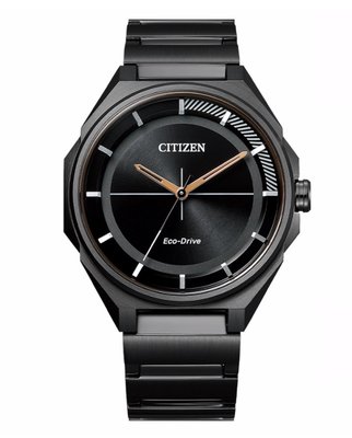 CITIZEN 星辰 GENT'S系列 光動能簡約個性腕錶(黑) /BJ6538-87E /41mm
