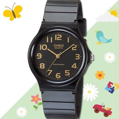 【促銷款】CASIO手錶專賣店 國隆 MQ-24-1B2 黑面金數字 數字指針學生錶(另MW-59 LQ-139)