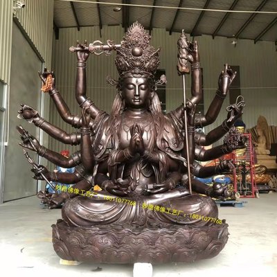 現貨熱銷-準提佛母像 1.08米1.6米樹脂玻璃鋼銅雕木雕準胝觀音準提菩薩佛像佛像
