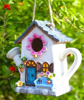 15295A 歐洲進口 限量品 樹上房屋造型鳥屋懸掛裝飾 可愛吊掛鳥舍小屋庭院園藝花園陽台擺飾裝潢品禮物禮品