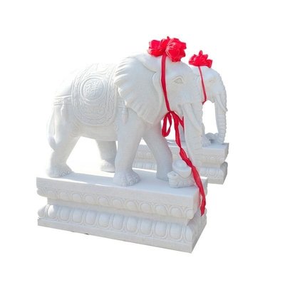 特賣-石雕大象一對漢白玉青石頭石象家用看門鎮宅招財別墅公司門口擺件