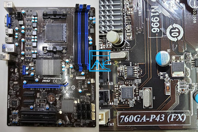 【 大胖電腦 】MSI 微星 760GA-P43 (FX) 主機板/附擋板/AM3+/D3/保固30天/直購價500元