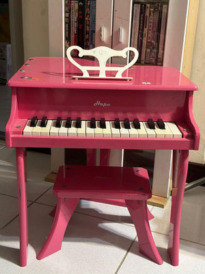 德國hape兒童木製三角鋼琴30鍵機械鋼琴（二手）