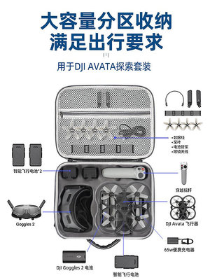 STARTRC適用大疆DJI Avata收納包阿凡達無人機便攜背包進階版智選套裝手提單肩包安全保護防水箱穿越機配件盒