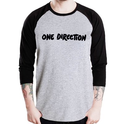 ONE DIRECTION-Logo七分袖T恤-2色 1D 一世代樂團金屬龐克音樂設計街頭滑板t-shirt 390