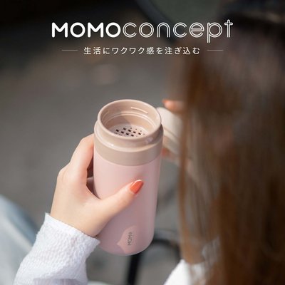 【熱賣精選】日本momo保溫杯帶茶隔女不銹鋼茶水分離水杯男士便攜旅行泡茶杯子
