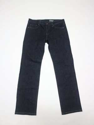 【G.Vintage】Uniqlo jeans UJ MIJ  深藍色高級彈性小直筒牛仔褲 27腰