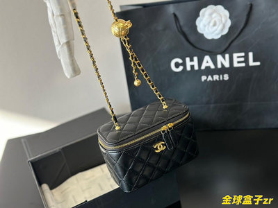【二手包包】全套包裝Chanel金球盒子包時髦精必備款 超級精致Size大號1810NO63218
