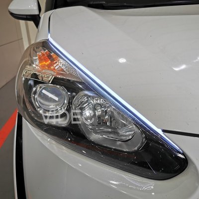 威德汽車 TOYOTA SIENTA 大燈 安裝 雙色 LED 跑馬 高亮度 導光條 完全防水 日行燈