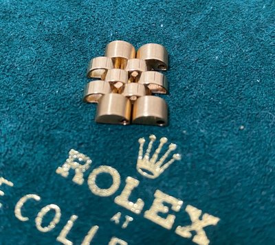 Rolex 16238 原廠18K(YG)五珠帶錶節2個~1601,1803,16018,16758,16718~