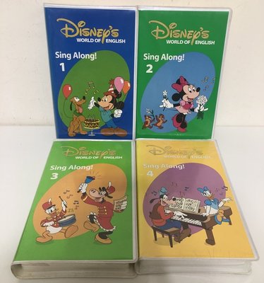 寰宇迪士尼美語 Sing along 4捲錄影帶　一捲全新　寰宇家庭　Disney's World of English