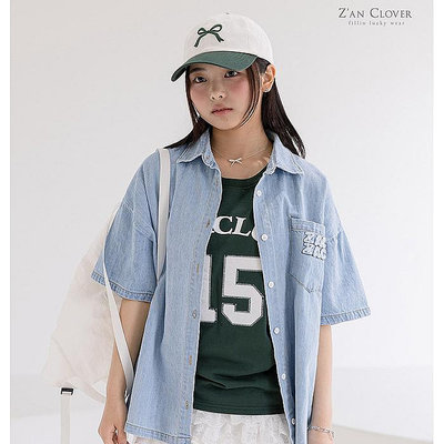 3~11 ♥襯衫(BLUE) ZAN CLOVER-2 24夏季 ZAN240328-125『韓爸有衣正韓國童裝』~預購