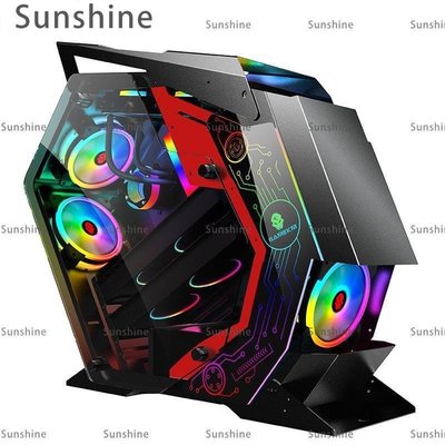 [Sunshine]機殼ATX玩嘉戰獸異形電腦機箱防盜螺絲臺式機網咖水冷全透明電競游戲機箱