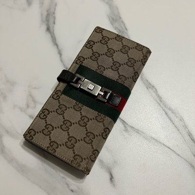 瑞奇二手精品 Gucci 緹花長夾 美品