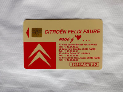 收藏電話卡 Citroen Felix Faure 法國歐洲