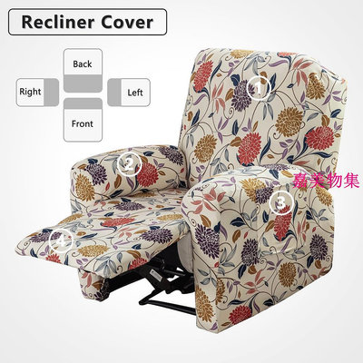 [現貨]Forcheer 躺椅沙發套聖誕節放鬆椅套厚布印花 1 座萬聖節扶手椅躺椅套, 用於客廳
