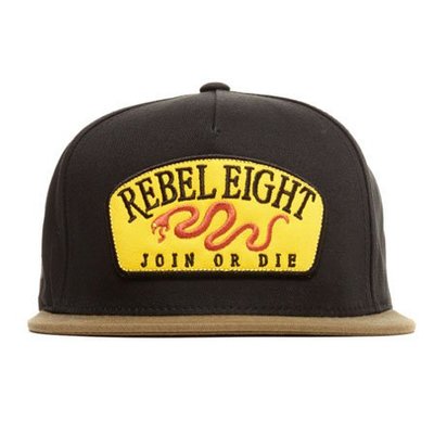【REBEL8】JOIN OR DIE SNAPBACK  (黑色/咖啡色)可調節帽子