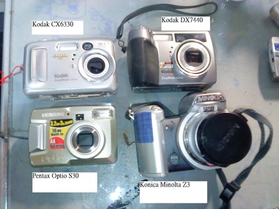 Kodak DX7440相機, 沒電池試, 零件機無電池; 另有Kodak cx6330, DX7440
