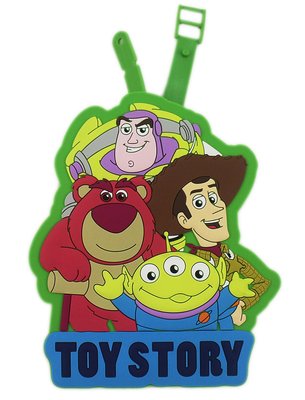 【卡漫迷】 Toy Story 玩具總動員 名牌套 ㊣版 熊抱哥 巴斯 胡迪 三眼怪 行李箱 書包 識別 姓名吊牌 掛牌