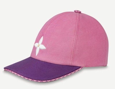 【翰貝格名牌館】全新真品 LV VUITTAMINS PLAY 粉紅 紫 拚色 花卉刺繡 棒球帽 MP3081