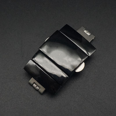 適配rado陶瓷銀鉆158手錶帶配件扣子 頭節中間節扣面尾粒黑色雷達