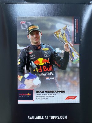 2021 Topps now F1 首座冠軍杯。MAX Verstappen