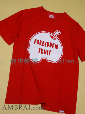 【AMBRAI.com】 AES Forbidden Fruit Season Logo 禁果 短T 小鬼 黃鴻升 紅色