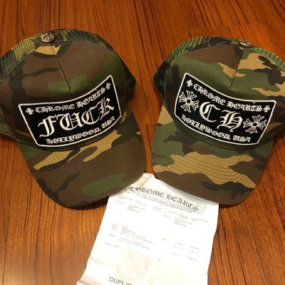 ZEKE 二手美品保證真品拍賣唯一CHROME HEARTS CH FUCK 貼布迷彩網帽