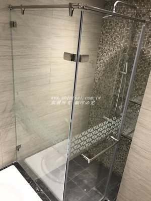shintsai玻璃工程 淋浴拉門 淋浴間乾濕分離  浴室玻璃拉門 一字型 L型  強化膠合 超白玻璃隔間