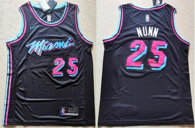 肯德里克·納恩 （Kendrick Nunn）NBA邁阿密熱火隊 城市版 黑色 球衣 25號