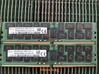 SK海力士 64G 4DRx4 DDR4 2400T LRDIMM PC4-2400T REG伺服器記憶體