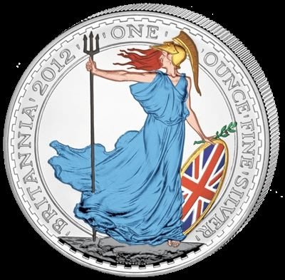 英國 2012 紀念幣 勝利女神彩色紀念銀幣 原廠