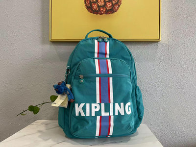 猴子包 Kipling K21305 綠色字母 大型 拉鍊款 輕量 防潑水 後背包 預購
