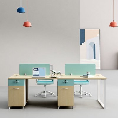 【量大可談價】職員辦公桌2/4/6人白色工位屏風隔斷卡位辦公室桌椅組合簡約現代