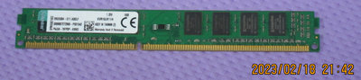 【DDR3 窄版單面】KingSton 金士頓 DDR3-1600 桌上記憶體 4G【原廠終保】 KVR16LN11/4