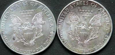 2011年美國鷹揚銀幣1盎司純銀999共2枚