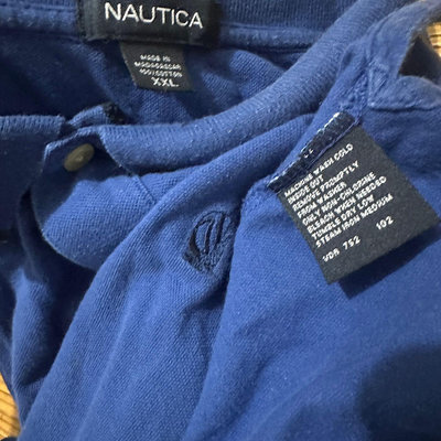 8成新 Nautica 100% 純棉 短袖POLO XXL