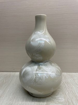 結晶釉花瓶 早期結晶釉小花瓶擺件 白色結晶釉花瓶 結晶釉 小花瓶 二手花瓶 花瓶 二手
