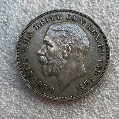 UNC黑金剛1935英國喬治五世馬劍大銀幣