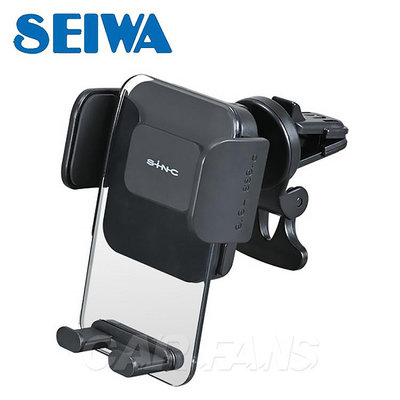 日本SEIWA 冷氣出風口夾式 透明背板智慧型手機架 WA118