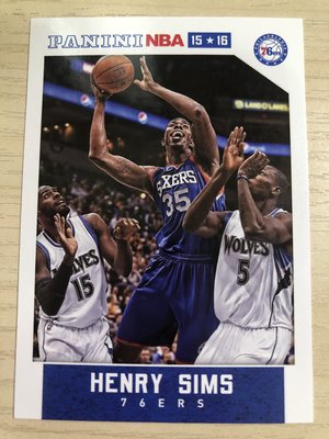 Henry Sims #93 2015-16 Panini NBA Hoops