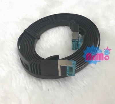 【nemo生活家飾館】網路線 CAT6 超薄扁線黑色 3M